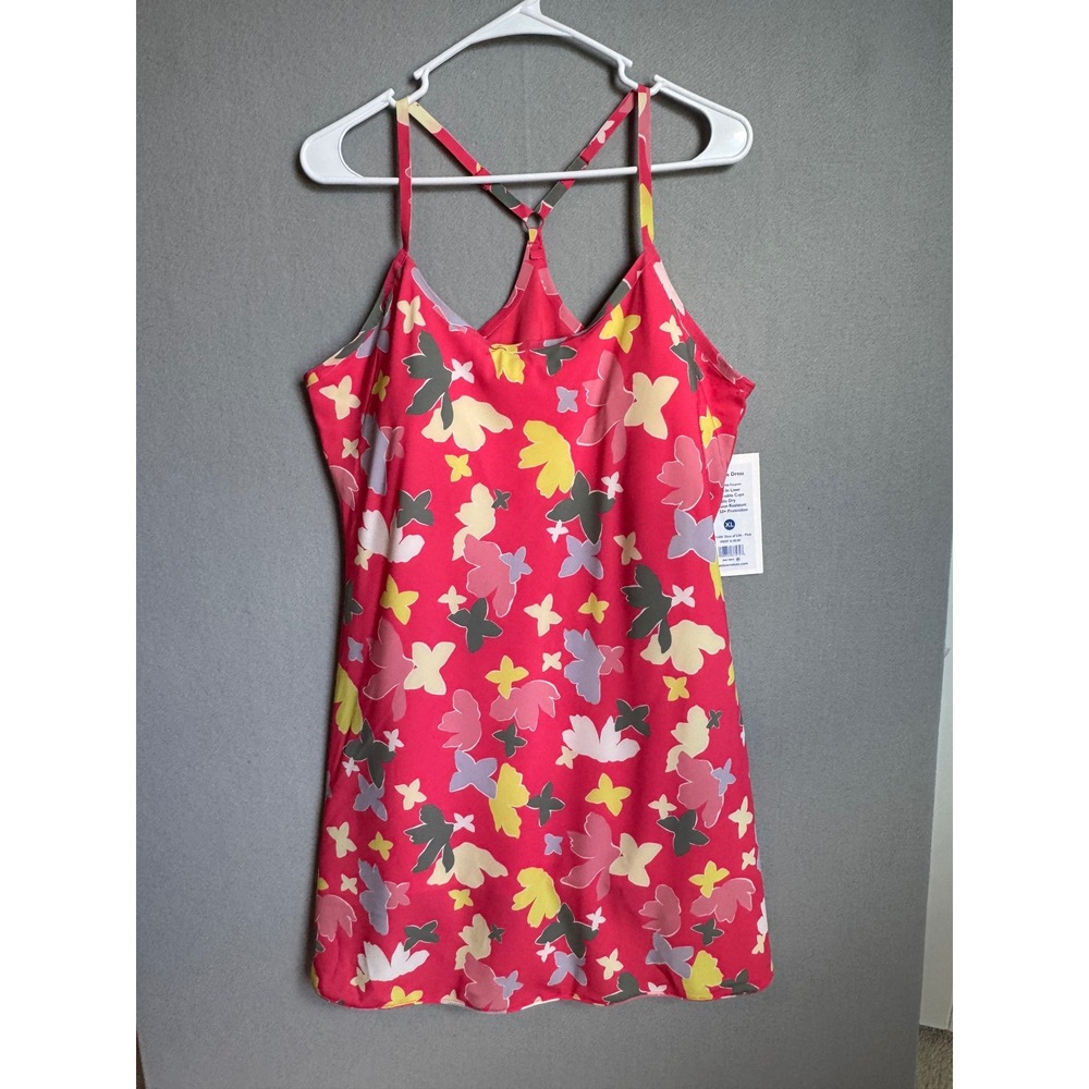 Outdoor Voices Exercise Dress Womens XL Pink Slice of Life Butterfly Floral NEW